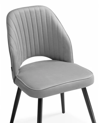 Стул Woodville на металлокаркасе Брейния velutto 52 / черный 500001