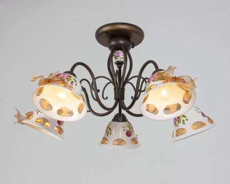 Потолочная люстра Abrasax MDK9424/5B Coffee (220V, ленточки)