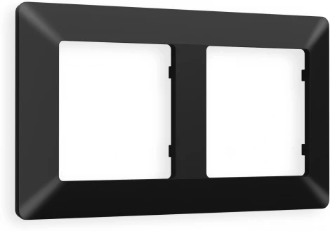 Рамка Ambrella Volt ALFA Line (Черный матовый) 2-ая AF110702