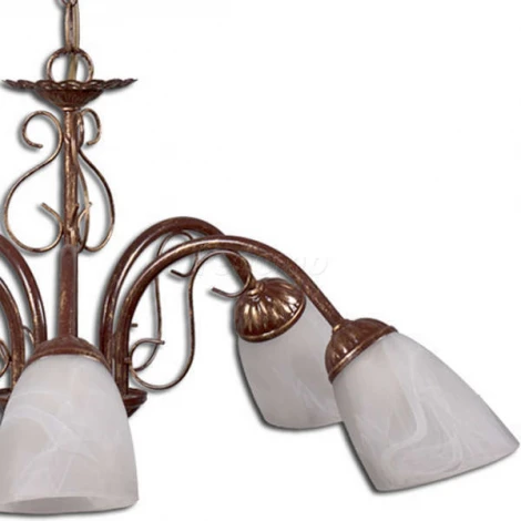 Люстра подвесная Day&Night, 5 плафонов, коричневый с золотом и белым