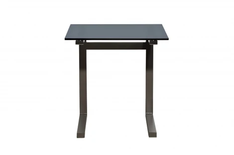 57EL-11011 Стол журнальный приставной серый, стекло тонированное 50*50*50см Garda Decor