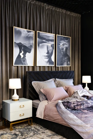 KFG085 Тумба 2 ящика белая/золото 55*40*58см Garda Decor