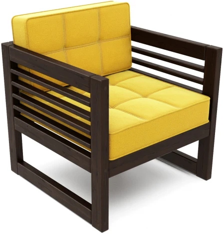 Кресло Arsko Сега венге велюр желтый