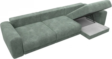 Диван угловой Лига-056 НПБ Лонг угол универсальный Лига Диванов (Велюр) арт.129174