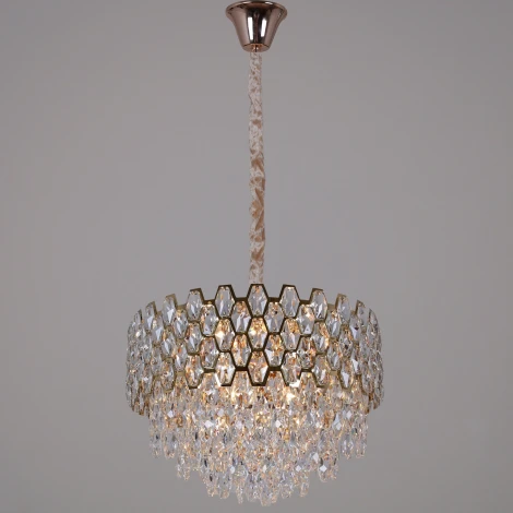 Подвесная люстра хрустальная Reluce 00995-0.4-500 MX GD