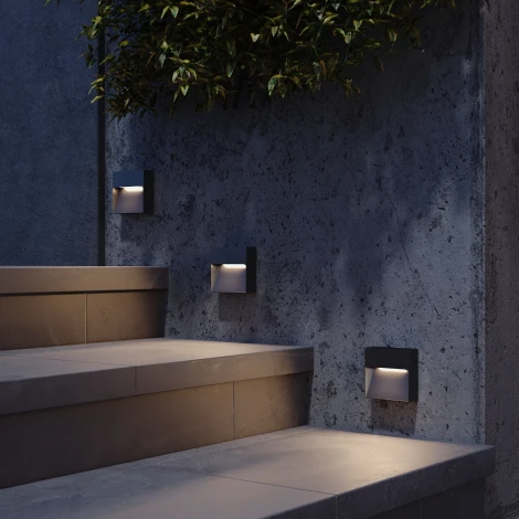 Подсветка для лестниц и ступеней уличная ST Luce Lade SL9537.411.14 черный/черный LED 1*1,5W 3000K