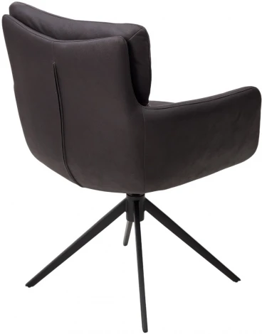 Стул LUIS 360 град. поворот Серый Maison 99# / OTE COBBLE 457 / черный каркас, ®DISAUR (арт.621M05778)