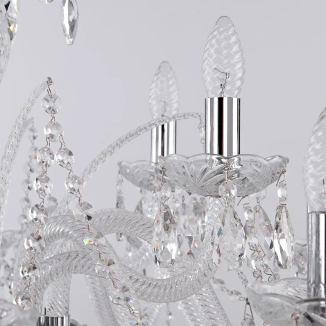 Подвесная люстра Bohemia 105 105/10+5/300 Ni (220V, подвески, на цепи, подсвечник, свеча)