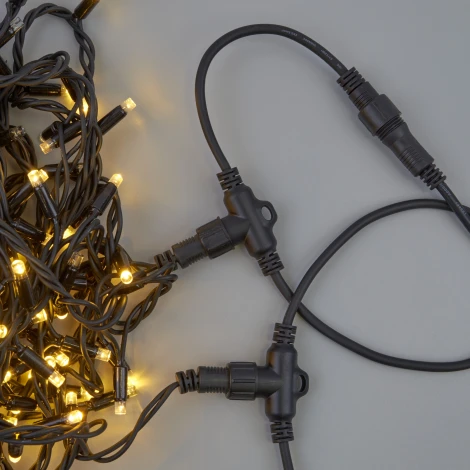 Провод-шина для гирлянд серии F90PRO 2м. 5 Т-коннекторов, шаг 50см статика/мерцание IP67 черный Uniel UCX-F90 T05/2M/BK