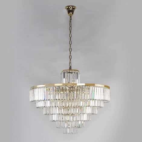 Подвесной светильник Newport 31100 31124/S gold (220V, хрусталь, на цепи)