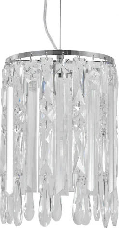 Подвесной светильник Escada Chamarel 2127/1S 1x60Вт E14, металл/хрусталь, хром (220V, на тросе, круглые)