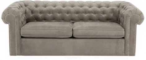 Диван Chesterfield ОГОГО (арт.329718), (Ткань/Серый)