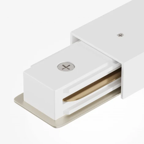 Прямой коннектор питания с вводом питания Unity (однофазный) белый Maytoni Accessories for tracks Unity TRA001CB-11W (220V)