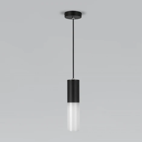Уличный подвесной светильник Elektrostandard Glas 5602 TECHNO черный (220V, на проводе, круглые, IP54)