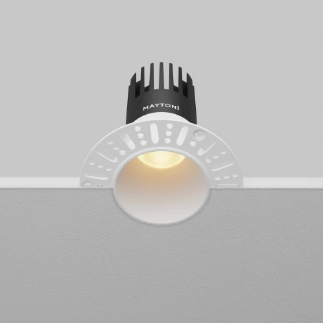 Встраиваемый светильник под гипсокартон Maytoni Dip DL120-10W-2.7K-TRS-W (LED, 220V, круглые)