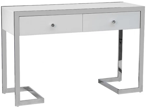 Консольный стол Garda Decor KFG103 (Хром/Белый)