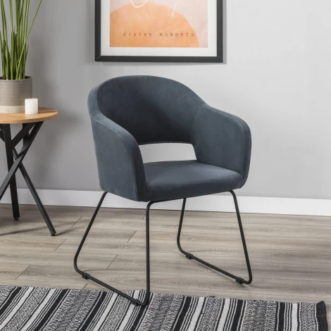 Кресло Oscar Diag grey/Линк R-Home арт.410118143h_Diaggrey_черн