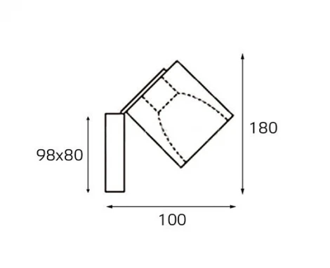 Спот настенный Korrida MRC0821W-1 black