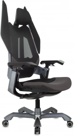 Кресло игровое Knight Aero черный крестов. пластик пластик серебро