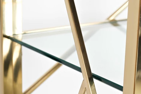 Стеллаж стекло прозр/золото 80*35*180см Garda Decor арт.GY-SH8711GOLD