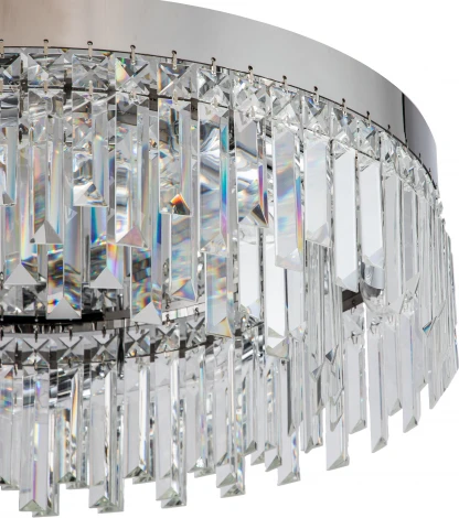 Потолочный светильник круглый Indigo LACRIMA V000404 (220V, хрусталь, круглые)