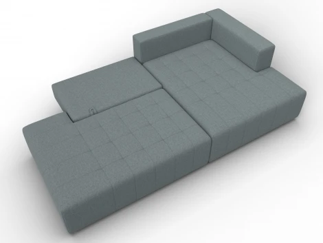 Диван угловой Лига-103 НПБ угол правый (ДСП,Брус,Фанера,Рогожка/Серый) Лига Диванов 134811