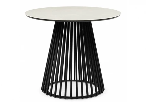 Керамический стол Нэнси 90 carmen light grey / черный 625913