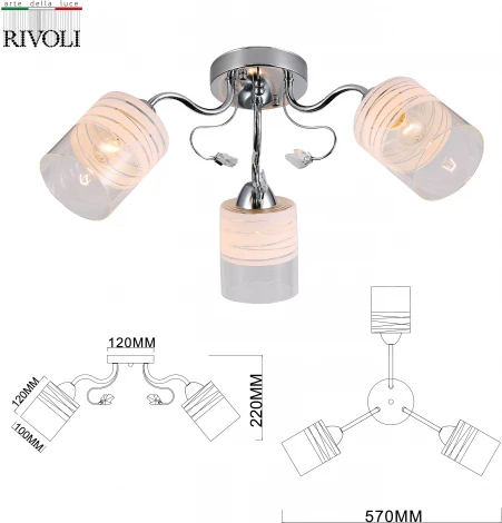 Люстра потолочная Fabiana 9102-303 3 * Е27 60 Вт