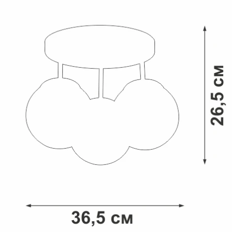 Потолочный светильник круглый V3962-1/3PL Vitaluce (220V, шар)