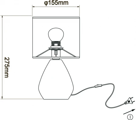 Настольный светильник Escada Provo 10168/L Grey 1х40Вт Е14, керамика/ткань, серый