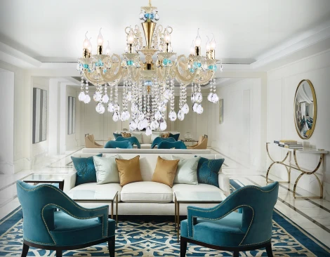 Подвесная люстра большая Ambrella TRADITIONAL TR4929 (220V, хрусталь, свеча)