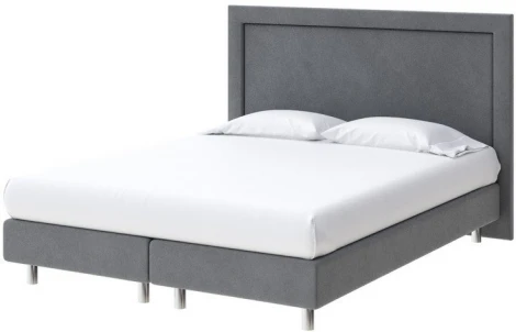 PROxSON Кровать London Boxspring Lift (Ткань: Велюр Monopoly Британский серый (996)) 120x200