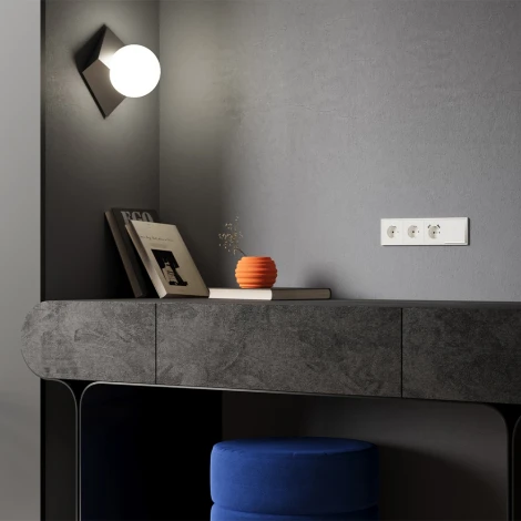 Клавиша для выключателя/переключателя одноклавишного с подсветкой (хлопок) Voltum S70 VLS000213