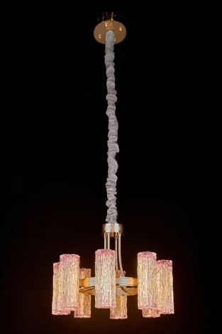 Подвесная люстра Fluorite Inverno FL1090-8P (LED, 220V, хрусталь, на цепи)