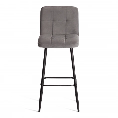 Барный стул Medeo/Медео Tetchair (Металл,Велюр/Серый) арт.24910
