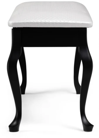 Банкетка Woodville Хиль черная / кожзам белый пунто 515161