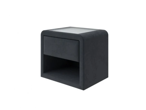 Тумба Cube (Ткань: Велюр Teddy Древесный уголь) PROxSON 52x41 2031640