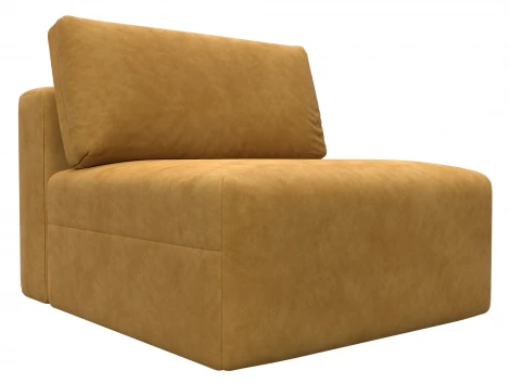 Модуль диван Лига-060 НПБ (ЛДСП,Брус,Фанера,Велюр/Желтый) Лига Диванов 129545