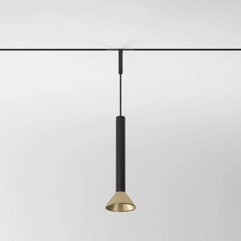 Трековый светильник магнитный Elektrostandard Mini Magnetic 85164/01 3W 3000K (черный/латунь) (LED, 24V, круглые)