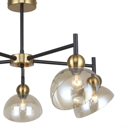 Потолочная люстра на штанге Escada Liberty 2109/5P E14*40W Black/Brass