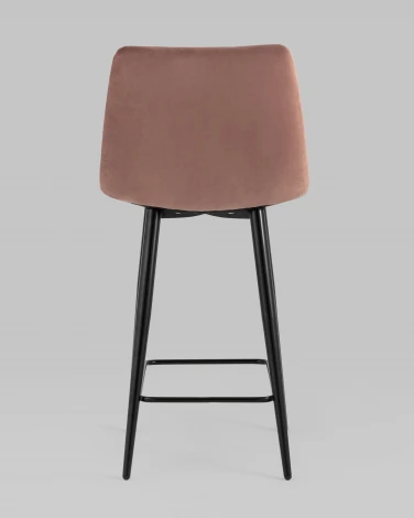Стул полубарный Stool Group Джанго велюр пыльно-розовый высота сиденья 60 см УТ000035293
