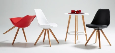 Обеденный стул La Forma (ex Julia Grup) Lars (Красный/ Пластик)