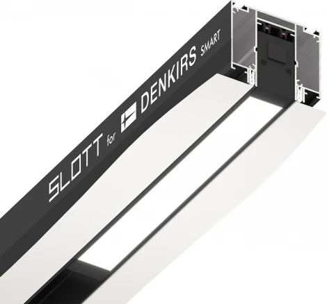 Профиль-трек Denkirs Smart Slott TR2014-BK, для натяжных потолков, 2 м, алюминий, черный (220V)