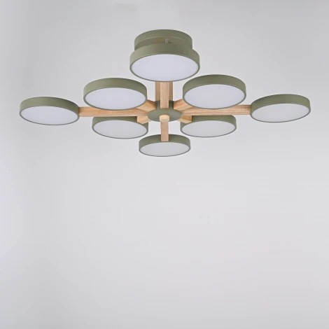 Потолочная люстра Wi-Fi на штанге Turna L8 Khaki By ImperiumLoft Turna-B01 (LED, 220V, голосовое управление, умный дом - Алиса)