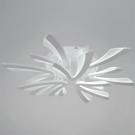 Потолочная люстра светодиодная на штанге с пультом с регулировкой цветовой температуры, яркости и ночным режимом Reluce 59090-0.3-6+3 WH