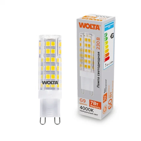 Светодиодная лампа 7Вт 4000K G9 Wolta WSTD-JCD-7W4KG9-C