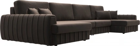 Диван П-образный Лига-057 НПБ Лонг Лига Диванов (Велюр) арт.129330