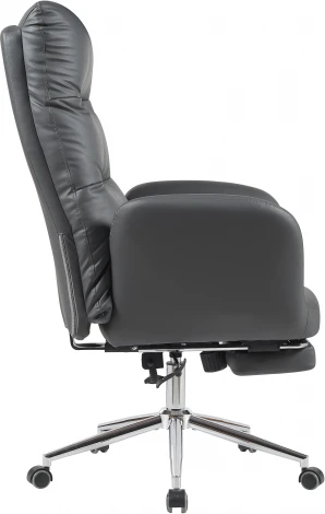 Кресло руководителя TopChairs Solid с оттоманкой серый арт.УТ000040807