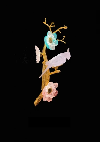 Настенный светильник Fluorite Sauvage FL1099-3WR (LED, 220V, цветы, ветки, птички)