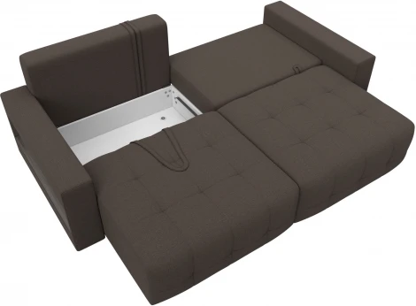 Диван прямой с полками Лига-053 НПБ Лига Диванов (Рогожка) арт.128885